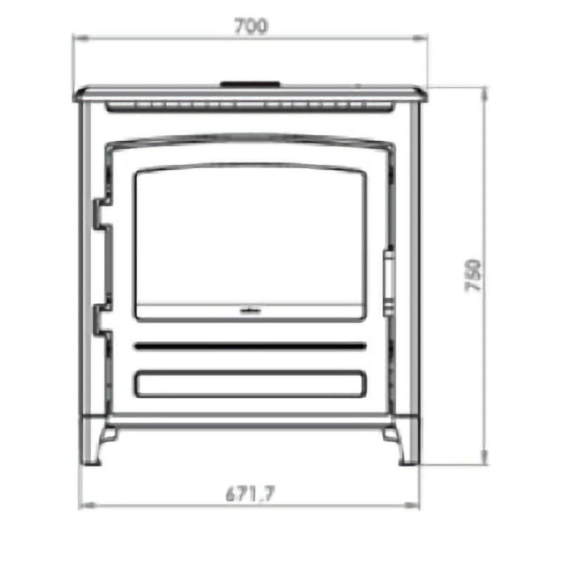 Nordic Fire - Rocco 10kW pelletkachel zwart - Afbeelding 5