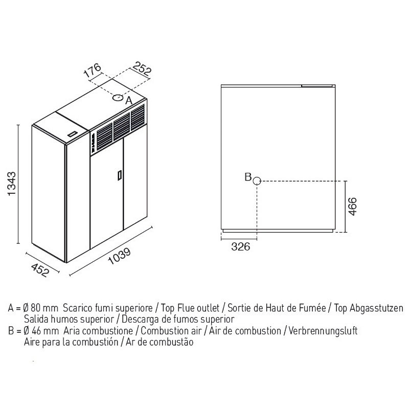 Eva Calòr Duna 20kW bedrijfsmatige pelletkachel - Air Heater - Afbeelding 9